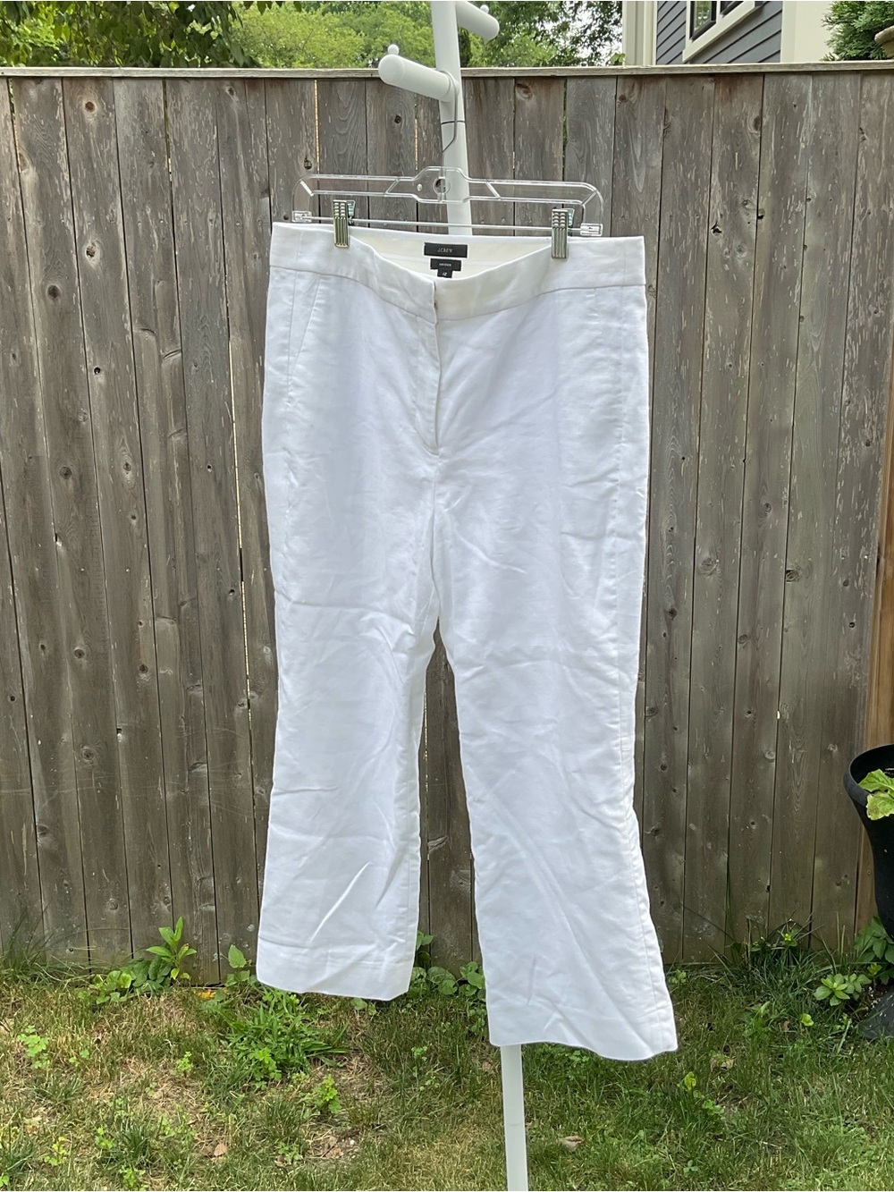J. Crew White Cotton Pants